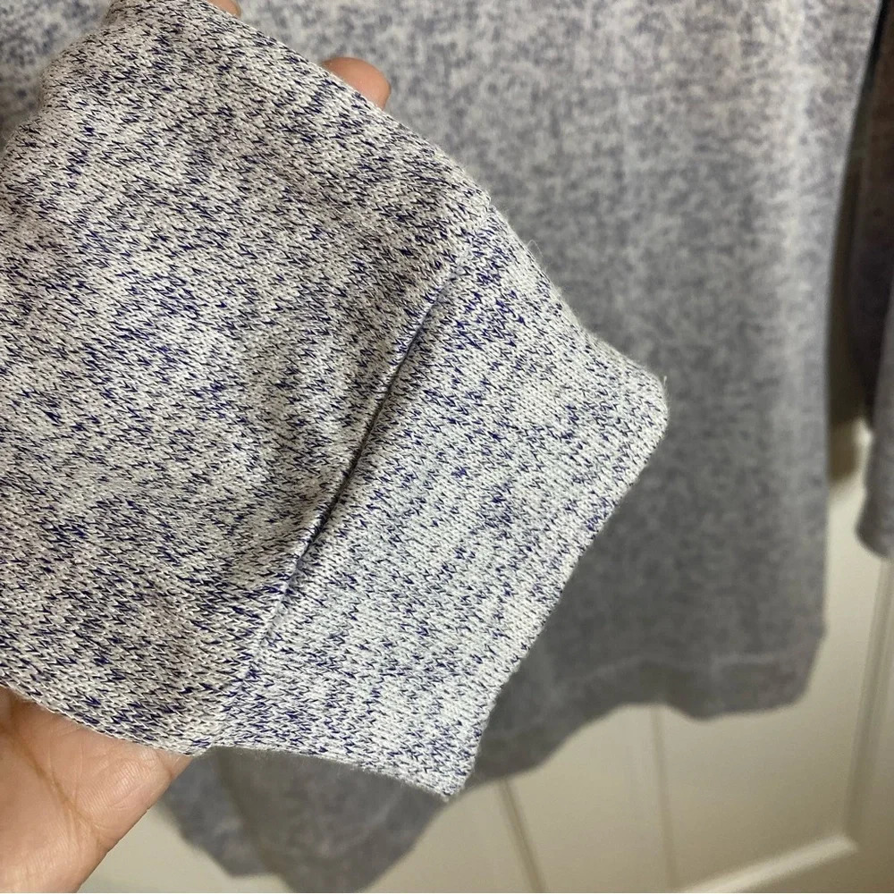 Athleta Luxe Pose Gray Purple Marled Long Sleeve Scoop Neck Tunic Top Me… - Picture 4 of 11
